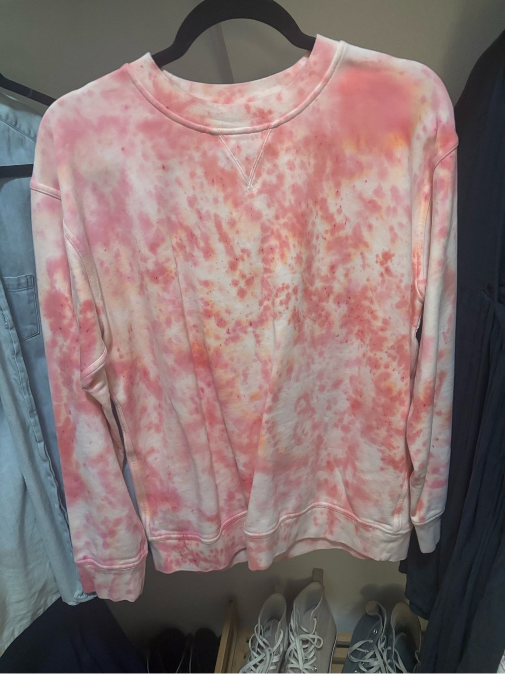 Lululemon Tie-Dye Pink Crewneck